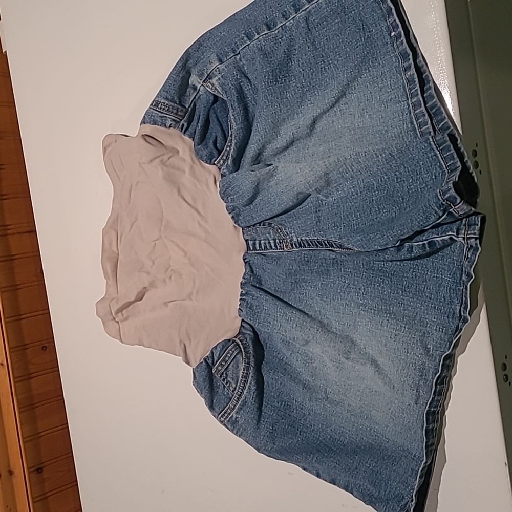 Maternity jean shorts
